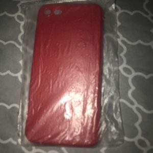 Red leather iPhone 6,7,8 case